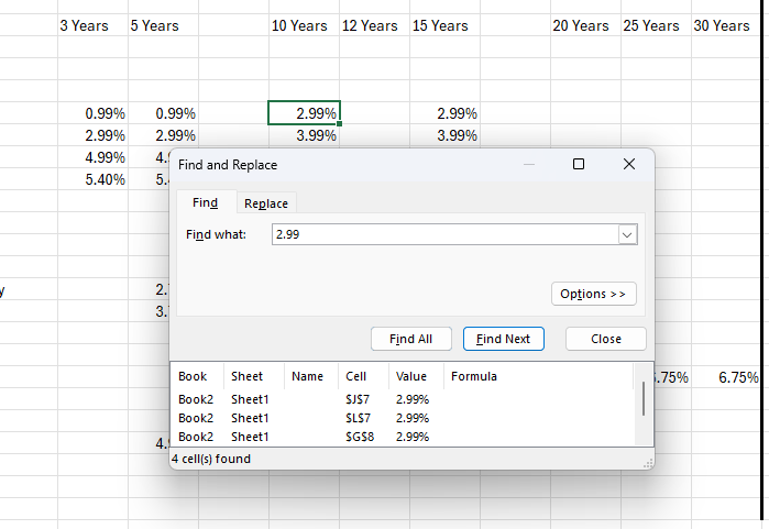 Find and Replace Excel guide step 2