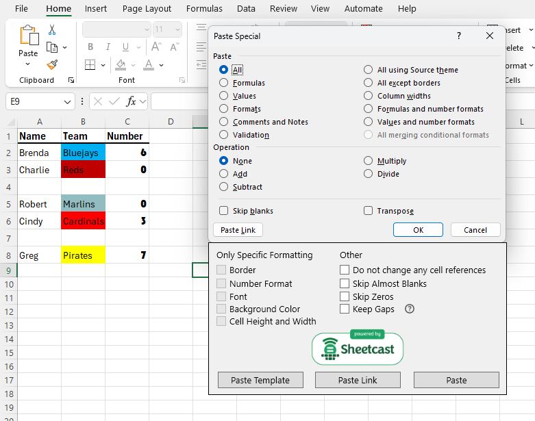 How to paste a special in excel - an advanced approach